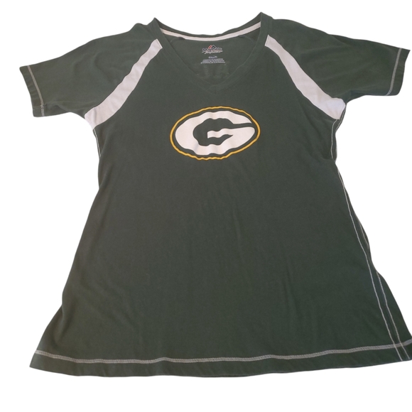 Green Bay Packers Lacy #27 NFL Majestic Women's T-Shirt Size S - Picture 1 of 5